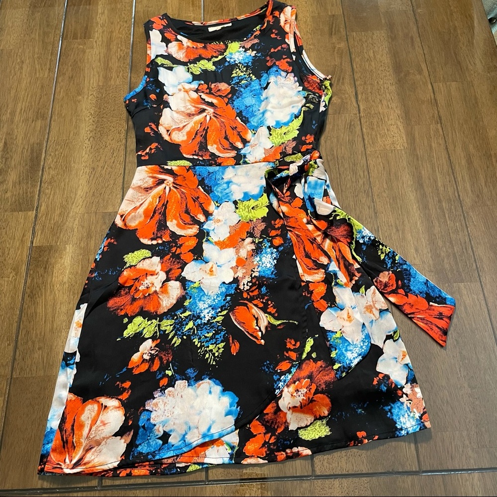 Tulle Floral Wrap Mini Dress Preloved Size XS
